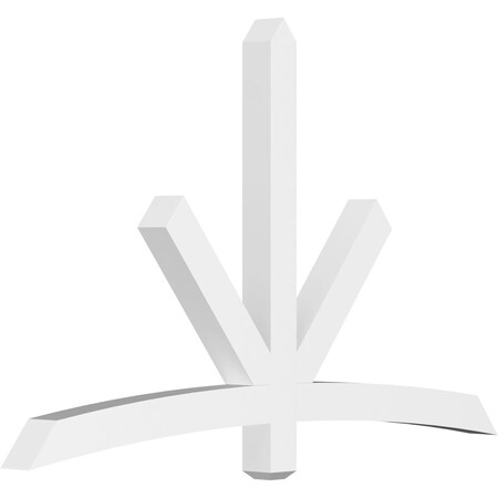 Ekena Millwork Alberta Architectural Grade PVC Gable Bracket, 72"W x 45"H x 4"D x 4"F, 15/12 Pitch GBP072X45X0404ALB00